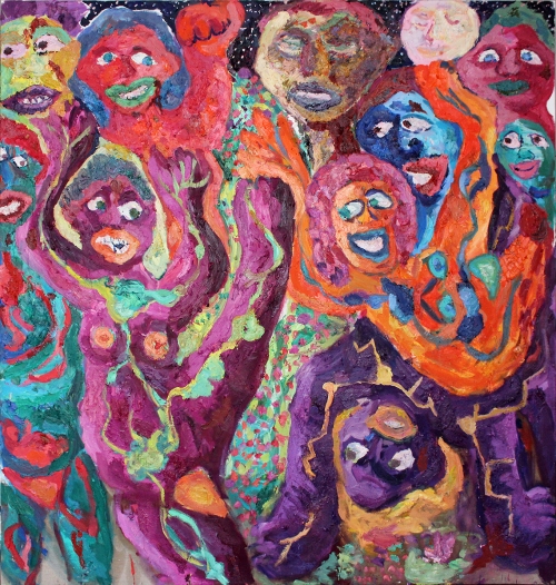 Dance of the Victors oil on canvas 6 x 6 feet 2014